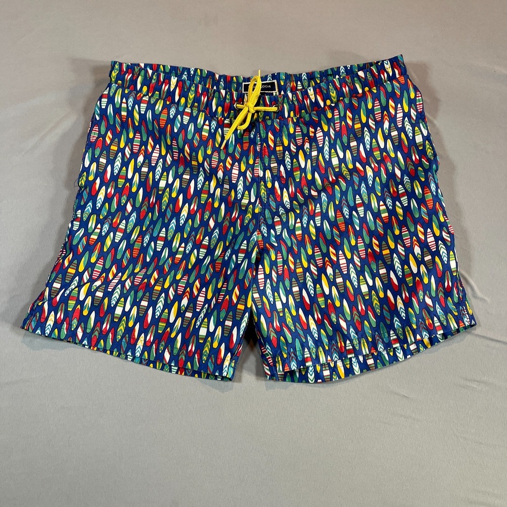 Club Room Swim Trunks Shorts Mens Medium Multicolor Geometric Mesh Quick Drying